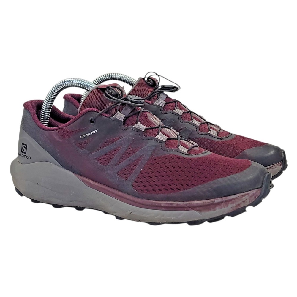 Salomon Sense Ride 4 Women's Burgundy Trail Running Shoes Sneakers Size 7.5